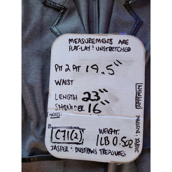 Laundry by Shelli Segal Blazer 6 Faux Leather Trim Preppy Equestrian Quietlux - Picture 7 of 10